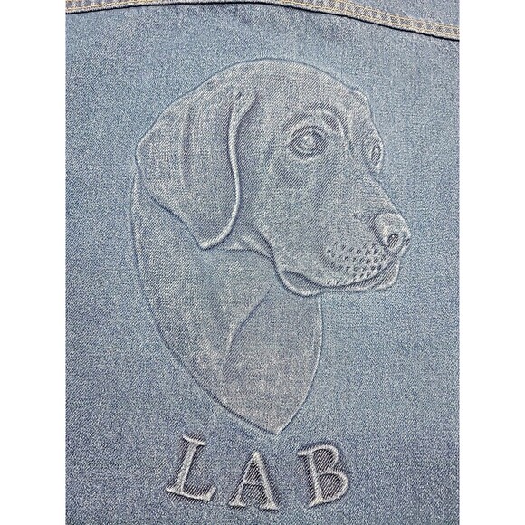 Vintage Tyca Denim‎ Jacket Mens 3XL Trucker Dog Embossed Machinist Workwear USA - Picture 6 of 16